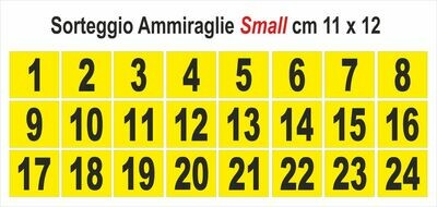Small - Numeri da 1 a 24 cm 11 x 12