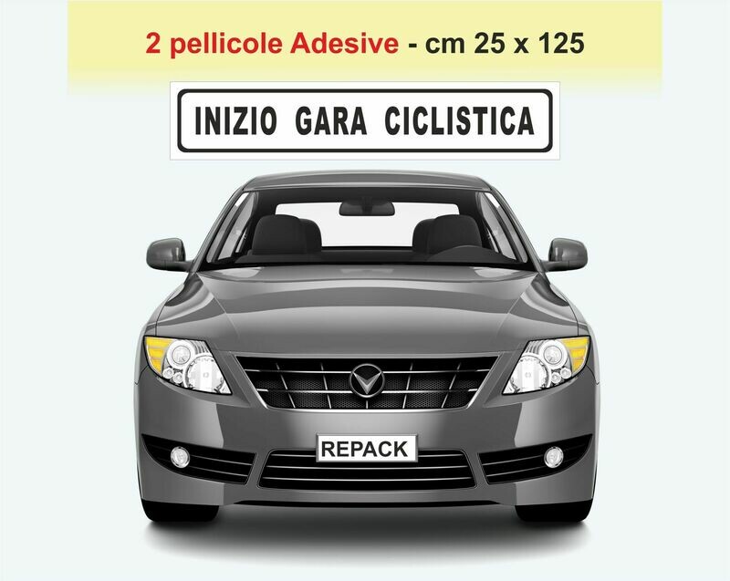 ​​2 Adesivi  INIZIO GARA CICLISTICA