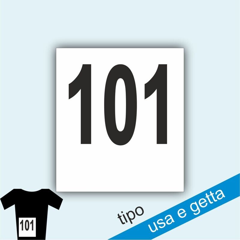 DORSALI ECO NEUTRI DA 101 A 200