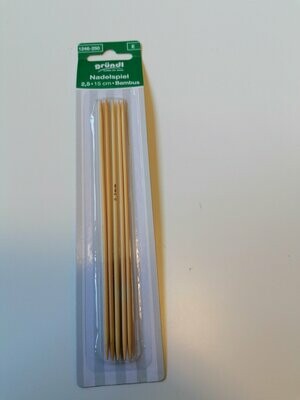 Nadelspiel Bambus 1246-250 Stärke 2,5 15 cm