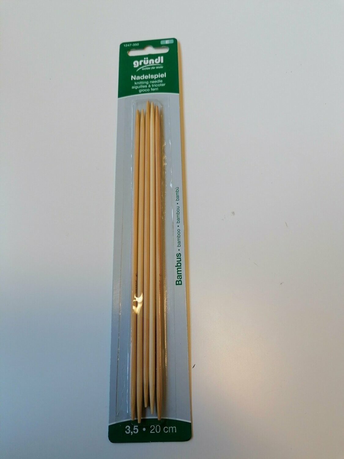 Nadelspiel Bambus 1247-350 Stärke 3,5  20 cm