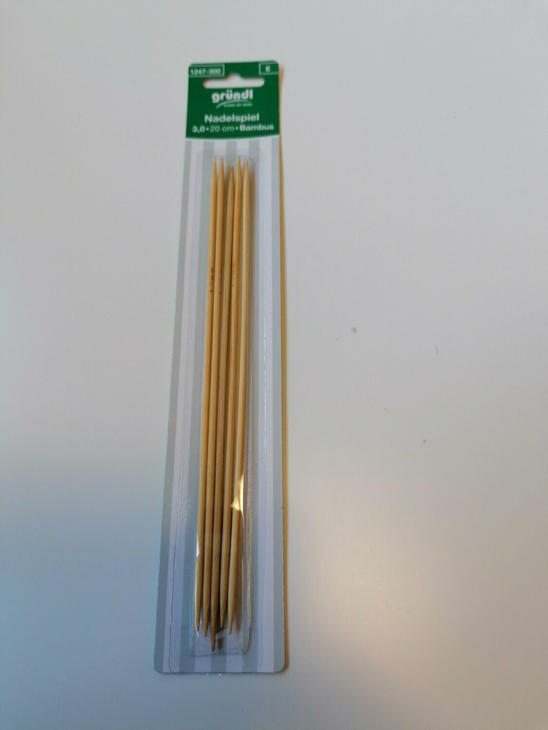 Nadelspiel Bambus 1247-300  Stärke 3,0 20 cm