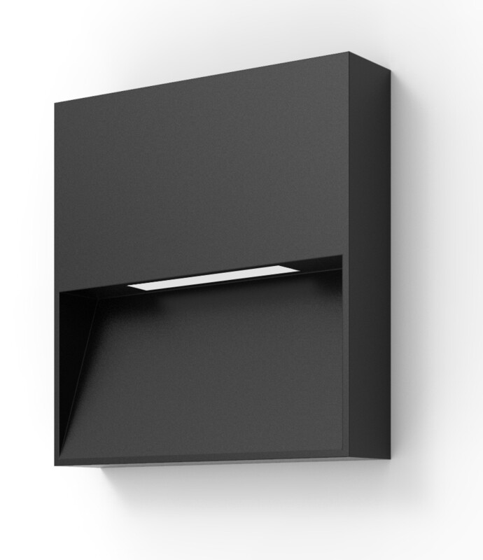ProLuce® Wandleuchte WL623 4W, 80 lm, 3000K, ALU, CRI80, on/off, 240V, schwarz