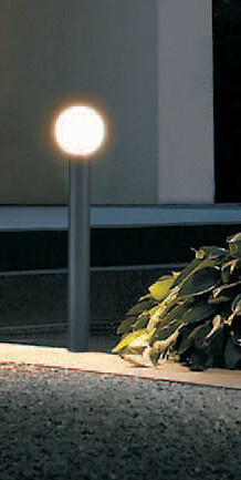 ProLuce® Pollerleuchte BALL/67 6W 3000K 500lmAlu/Acryl schwarz D125x670 mm IP65