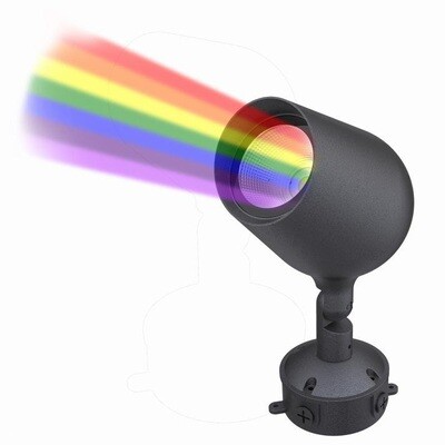 ProLuce® LED Spot GRACCHIO 9W/23°, RGBW, Ø95xL124xH190 mm, IP66, bronze