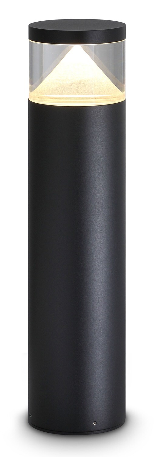 ProLuce® Pollerleuchte UNUK 9W 3000K 800lmAlu/Acryl schwarz D102x430 mm IP65