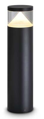 ProLuce® Pollerleuchte UNUK 9W 3000K 800lm, Alu/Acryl schwarz D102x430 cm IP65