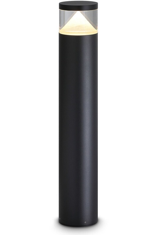 ProLuce® Pollerleuchte UNUK 9W 3000K 800lmAlu/Acryl schwarz D102x630 mm IP65