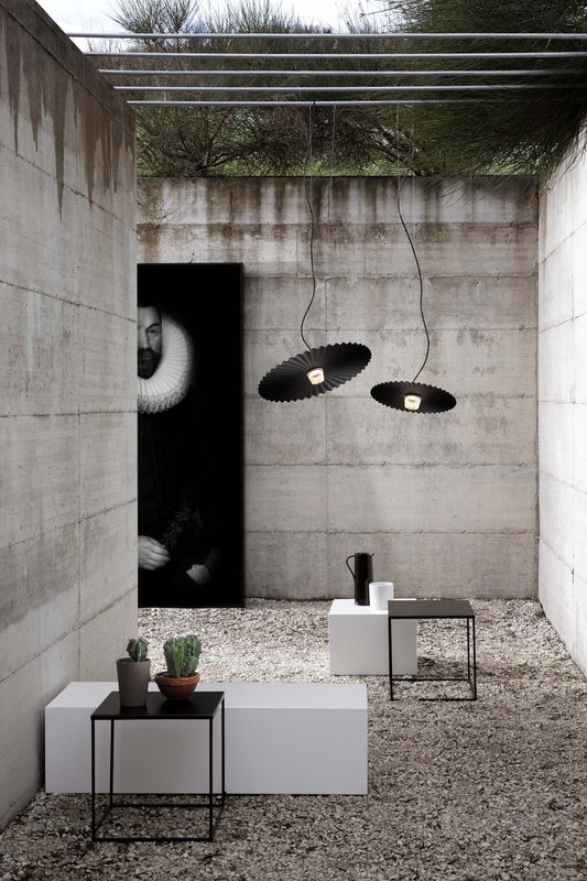 GONZAGA Hängeleuchte Ø 59x8cm,  Alu schwarz matt, LED 220V, 13W, 1200lm, Dimm. Phasenabschn.