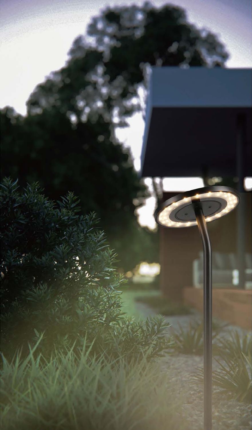 ProLuce® ARNEB Pollerleuchte Ø170x1076 mm, 20W, IP65, 2822lm, 3000K, 240VAC, weiss (RAL9016)