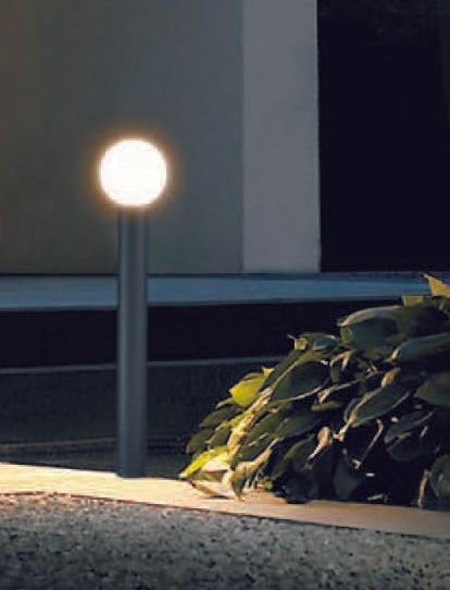 ProLuce® Pollerleuchte BALL/47 6W 3000K 500lmAlu/Acryl schwarz D125x470 mm IP65