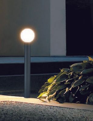 ProLuce® Pollerleuchte BALL/47 6W 3000K 500lmAlu/Acryl schwarz D125x470 mm IP65