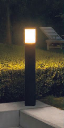 ProLuce® ALAMACH Pollerleuchte Ø102x410 mm, 6W, IP65, 500lm, 3000K, 240VAC, schwarz (RAL9005)