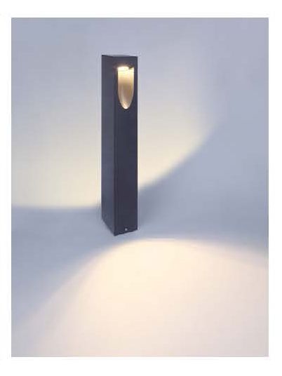 ProLuce® SHAULA Pollerleuchte 80x120x650 mm, 6W, IP65, 400lm, 3000K, 240VAC, hellgrau