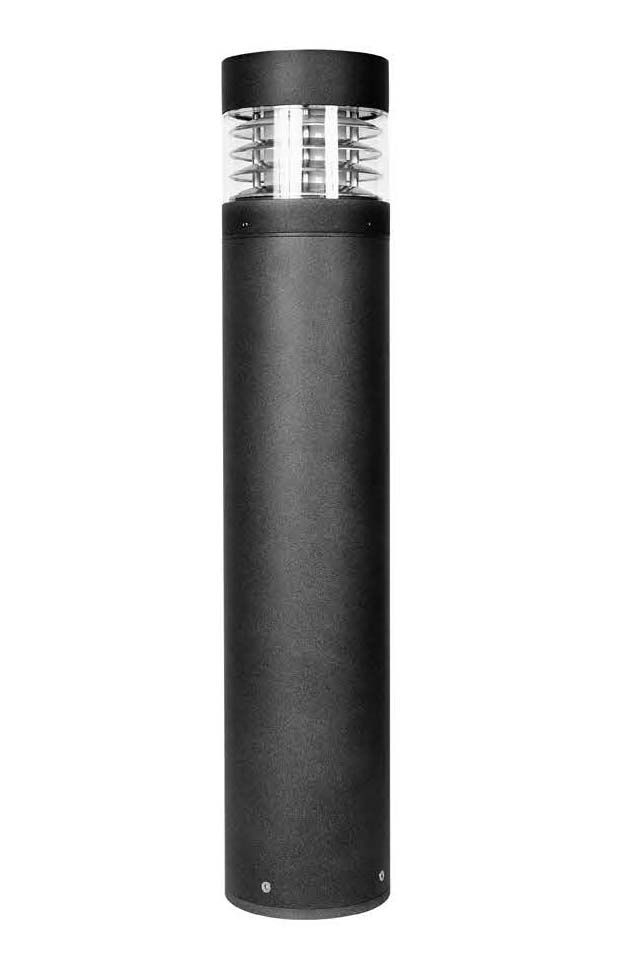 ProLuce® CAPH Pollerleuchte Ø160x800 mm, 15W, IP65, 1000lm, 3000K, 240VAC, schwarz (RAL9005)