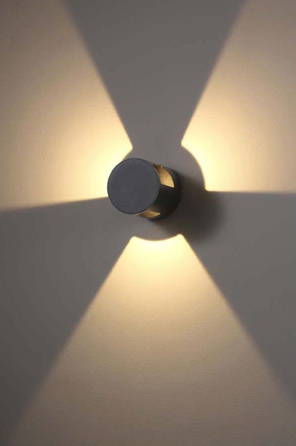 ProLuce® ANTARES/3 Wandleuchte Ø60x420 mm, 3x3W, IP65, 900 lm, 3000K, 240VAC, schwarz