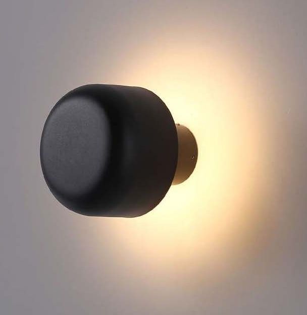 ProLuce® GEMMA Wandleuchte 6W 3000K 600lm, Alu/Acryl schwarz Ø125x130 cm IP65