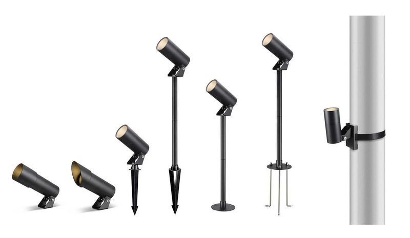 ProLuce® Spot VISTA-M, 8.0W, 3000K, 24°, IP66, IK0, 48V, ein/aus, schwarz