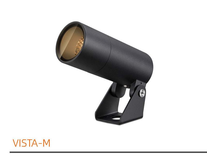 ProLuce® Spot VISTA-M, 8.0W, 3000K, 36°, IP66, IK0, 48V, ein/aus, schwarz
