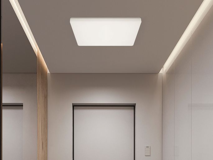 ProLuce® GLORIA, 280x280x50 mm, 13/18W, Dual Power, IP65, IK10, 1482/2052 lm, 3CCT, ein/aus, weiss
