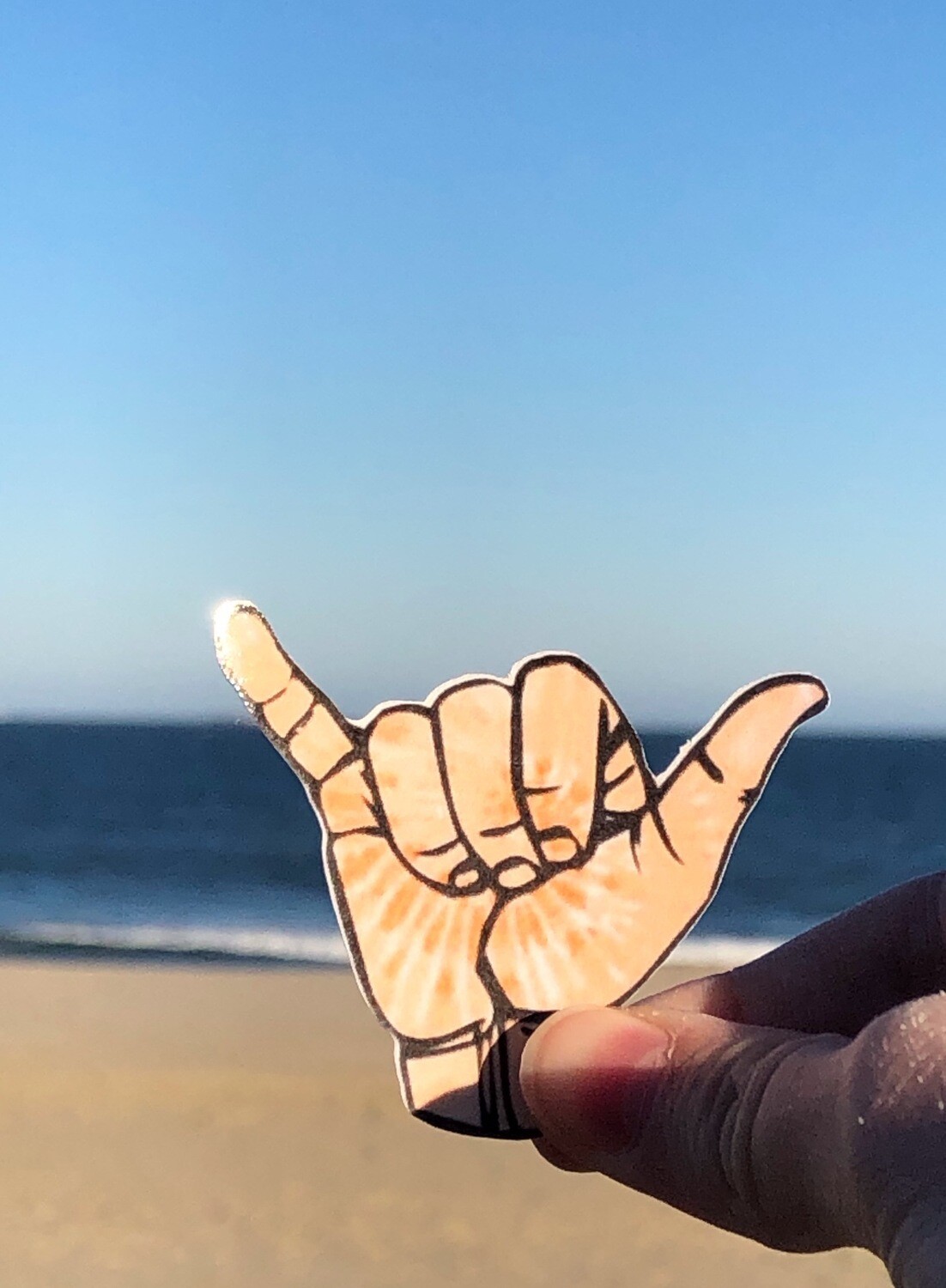 Peach Hand Sticker MINI