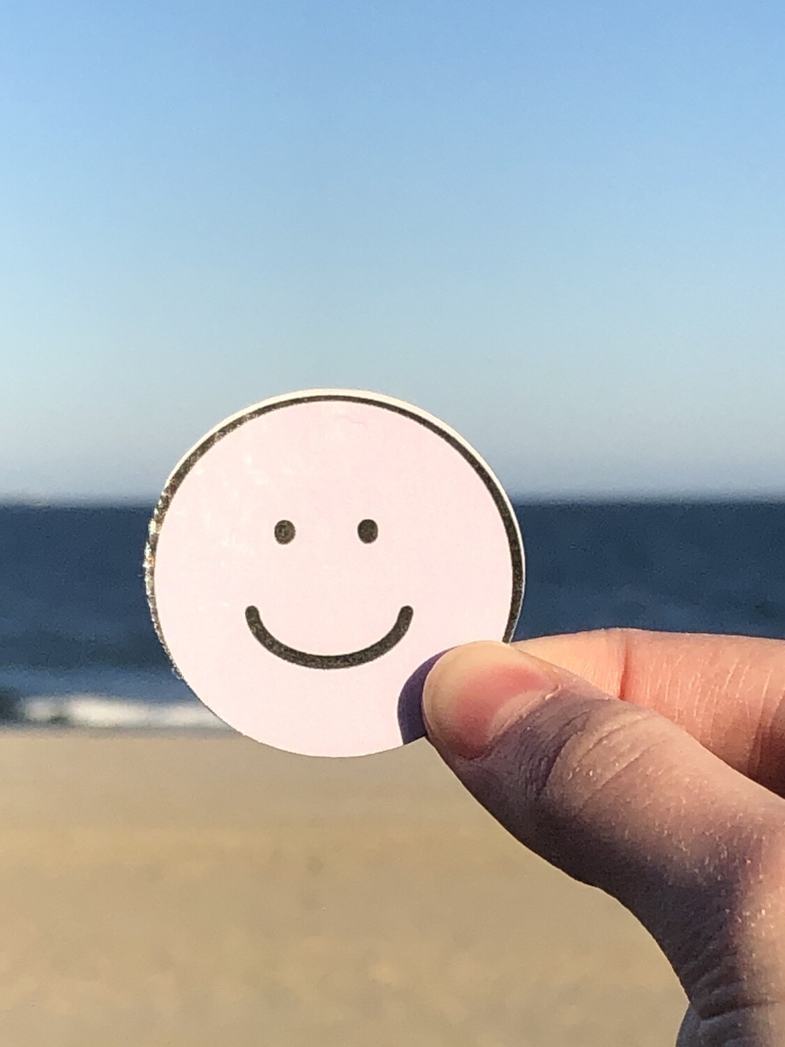 Purple Smily Face Sticker