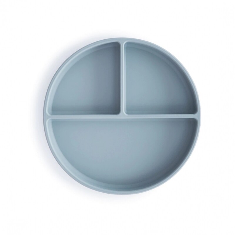 Mushie Silicone Plate Powder Blue