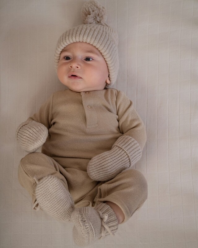 Mittens Merino Wool sand