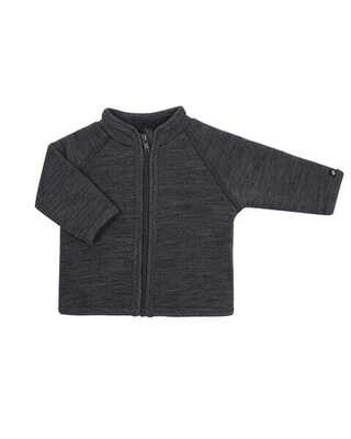 Cardigan/Jacker Wool zipper antraciet