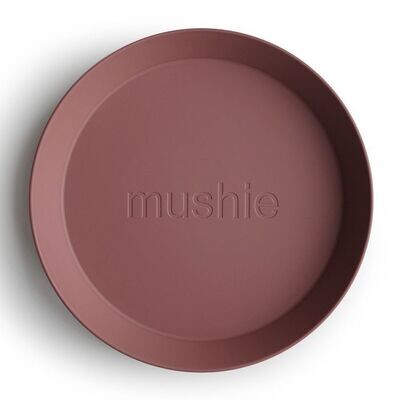 Mushie Plates Round Woodchuck 2-Pack
