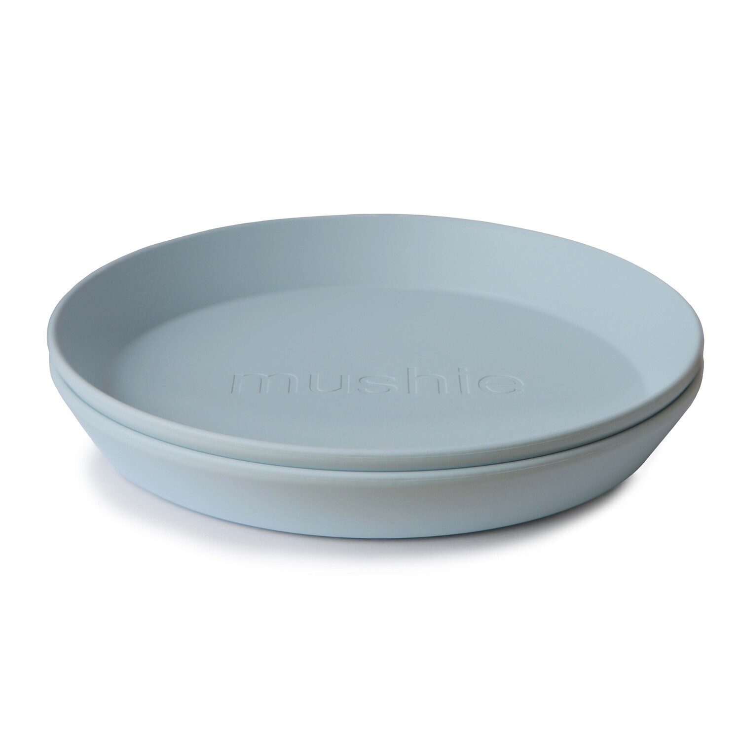 Mushie Plates Round Powder Blue 2-Pack