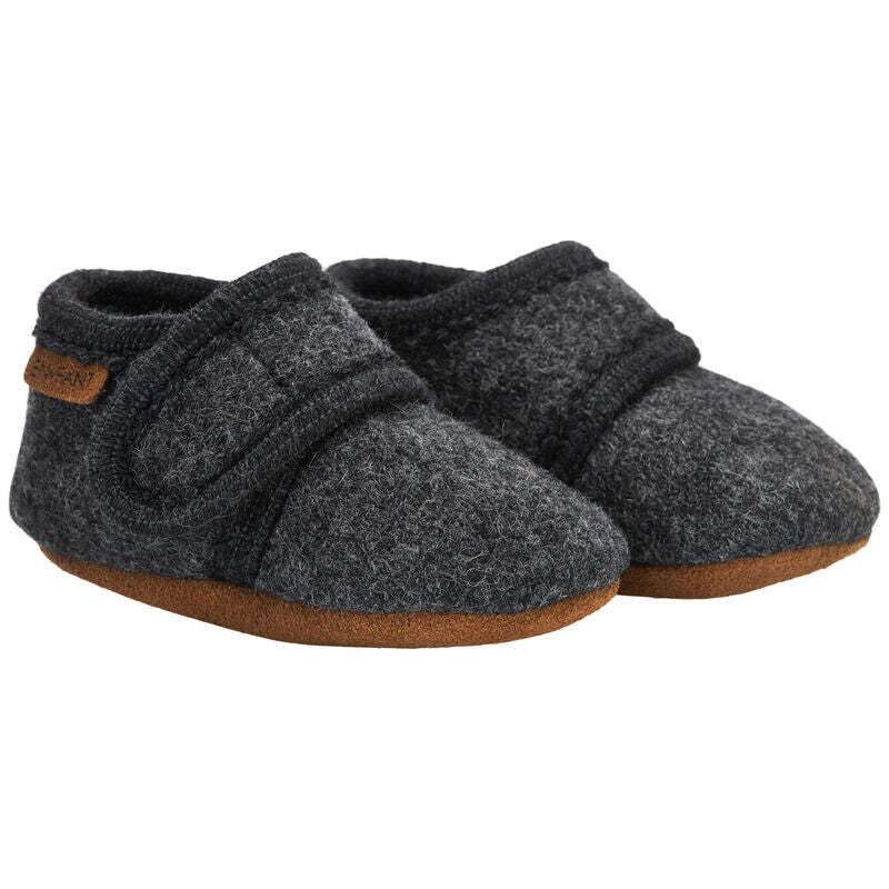 Enfant Wool Slippers antraciet, Size: 17-18