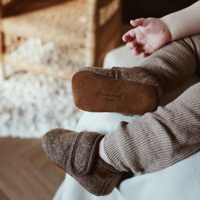 Enfant Wool Slippers antraciet