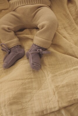 Hvid Booties Lilac