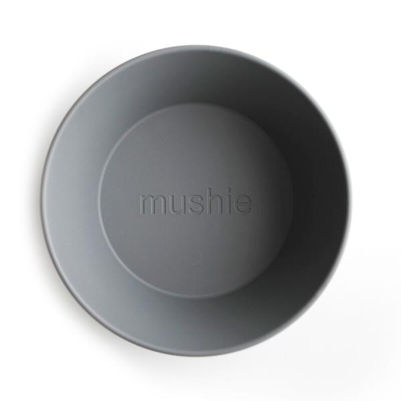 Mushie Round Bowl 2-Pack Smoke