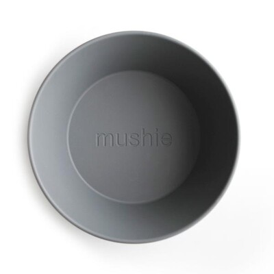 Mushie Round Bowl 2-Pack Smoke