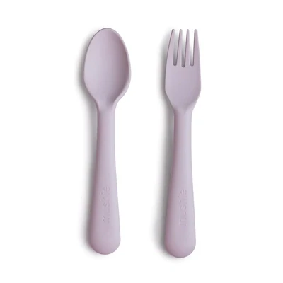 Mushie Fork/Spoon Soft Lilac