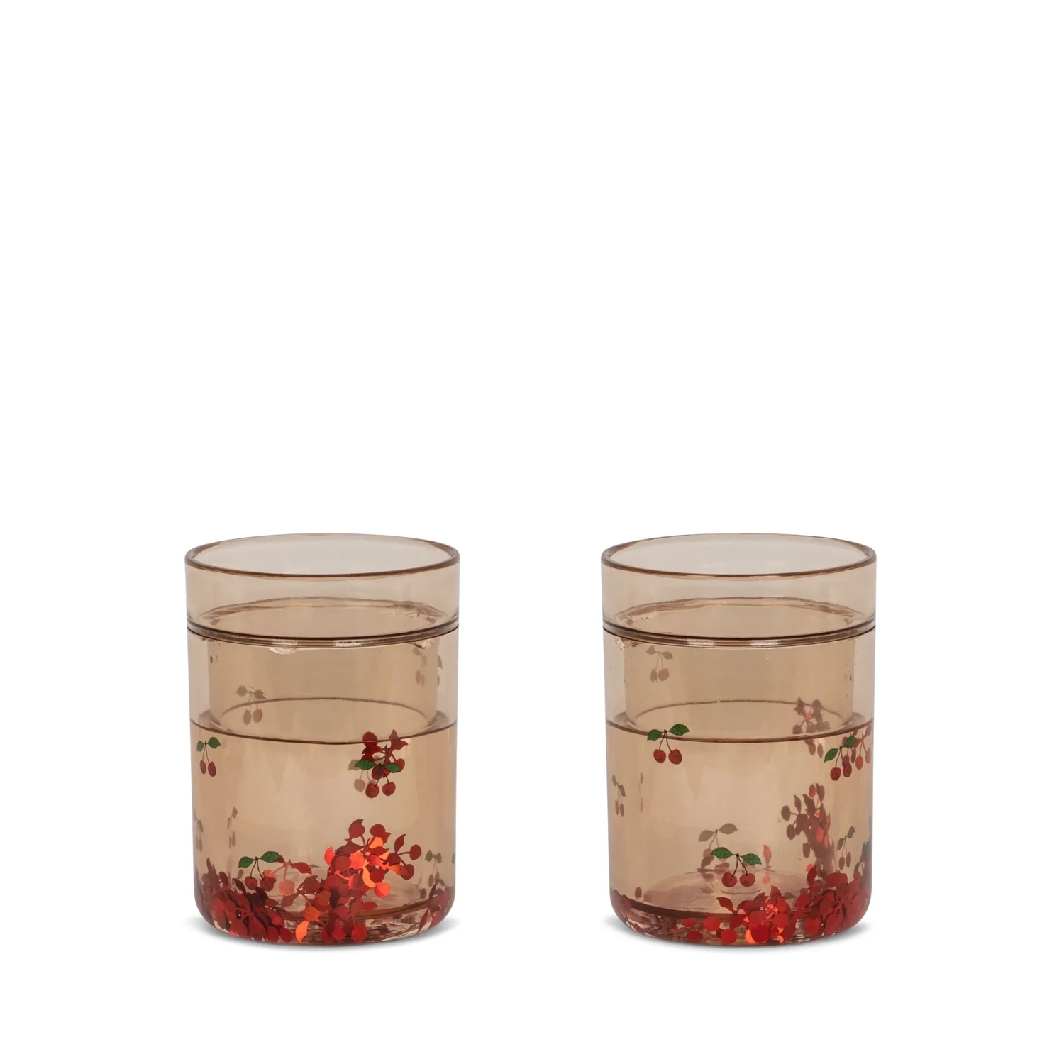 Glitter Cups 2-Pack Cherry, Size: -