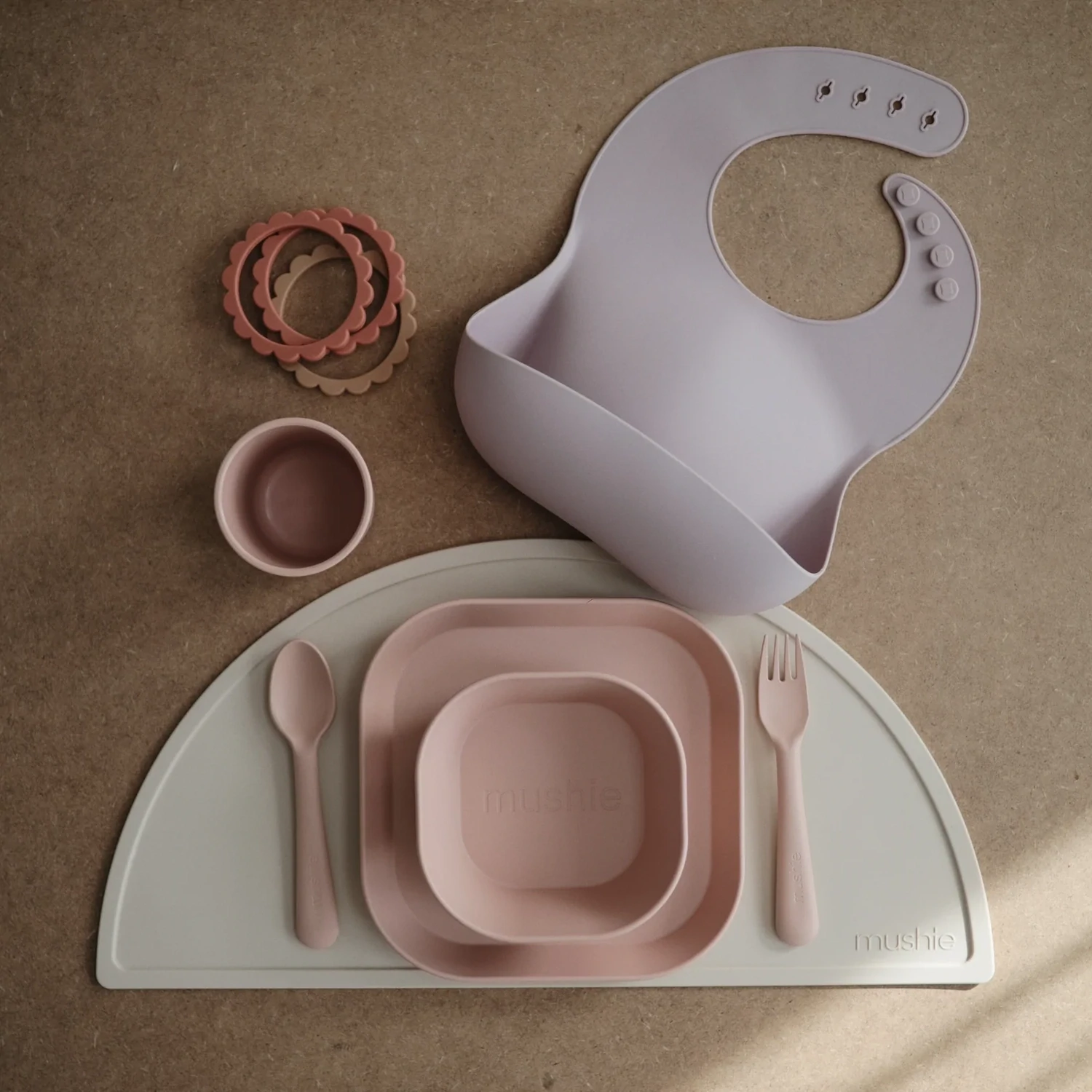 Mushie Fork&amp;Spoon Blush
