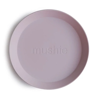 Mushie Plates Round 2-Pack Soft Lilac