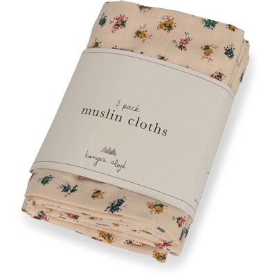 3-Pack Muslin Cloth Bloomie Blush