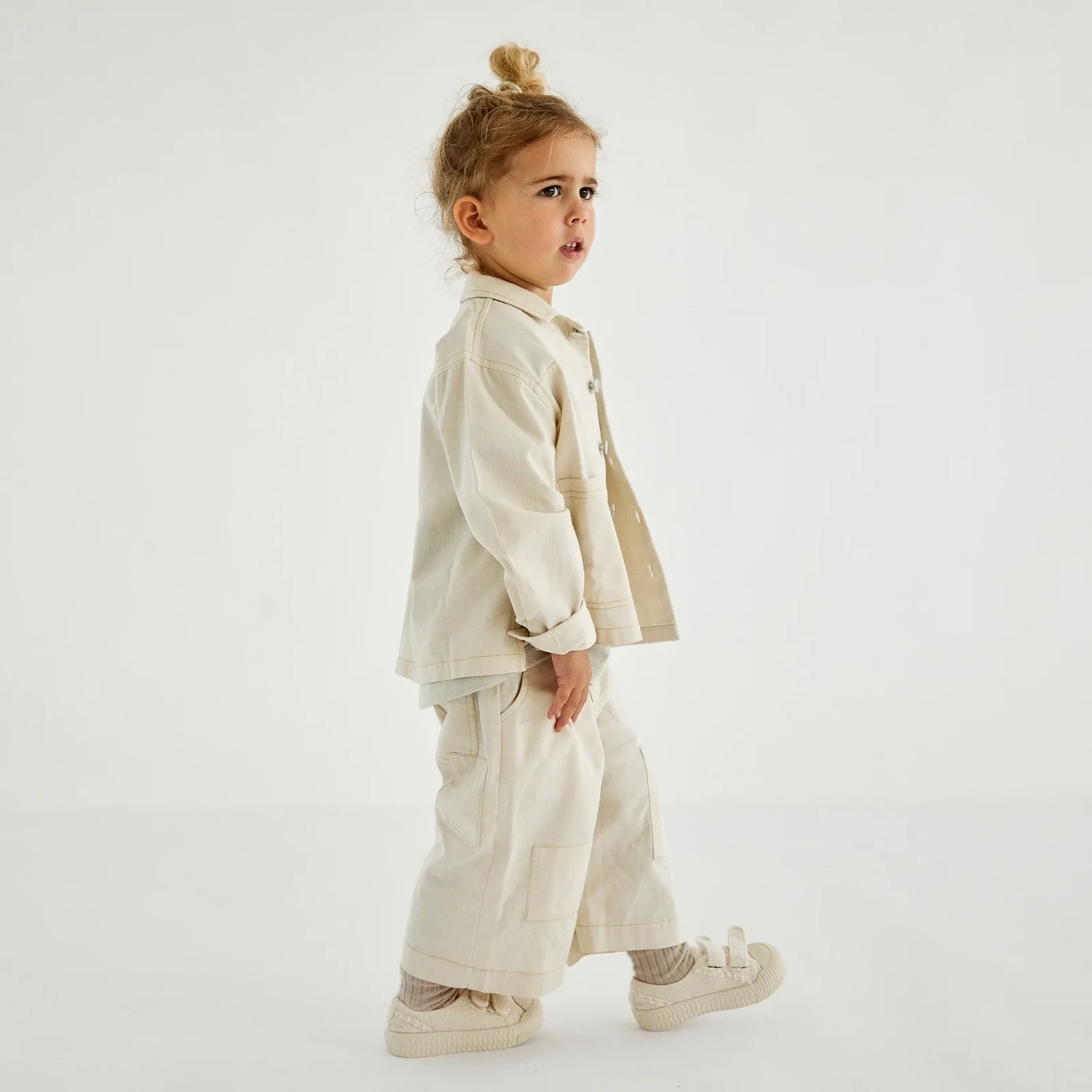 Unisex Patch Pants Creme