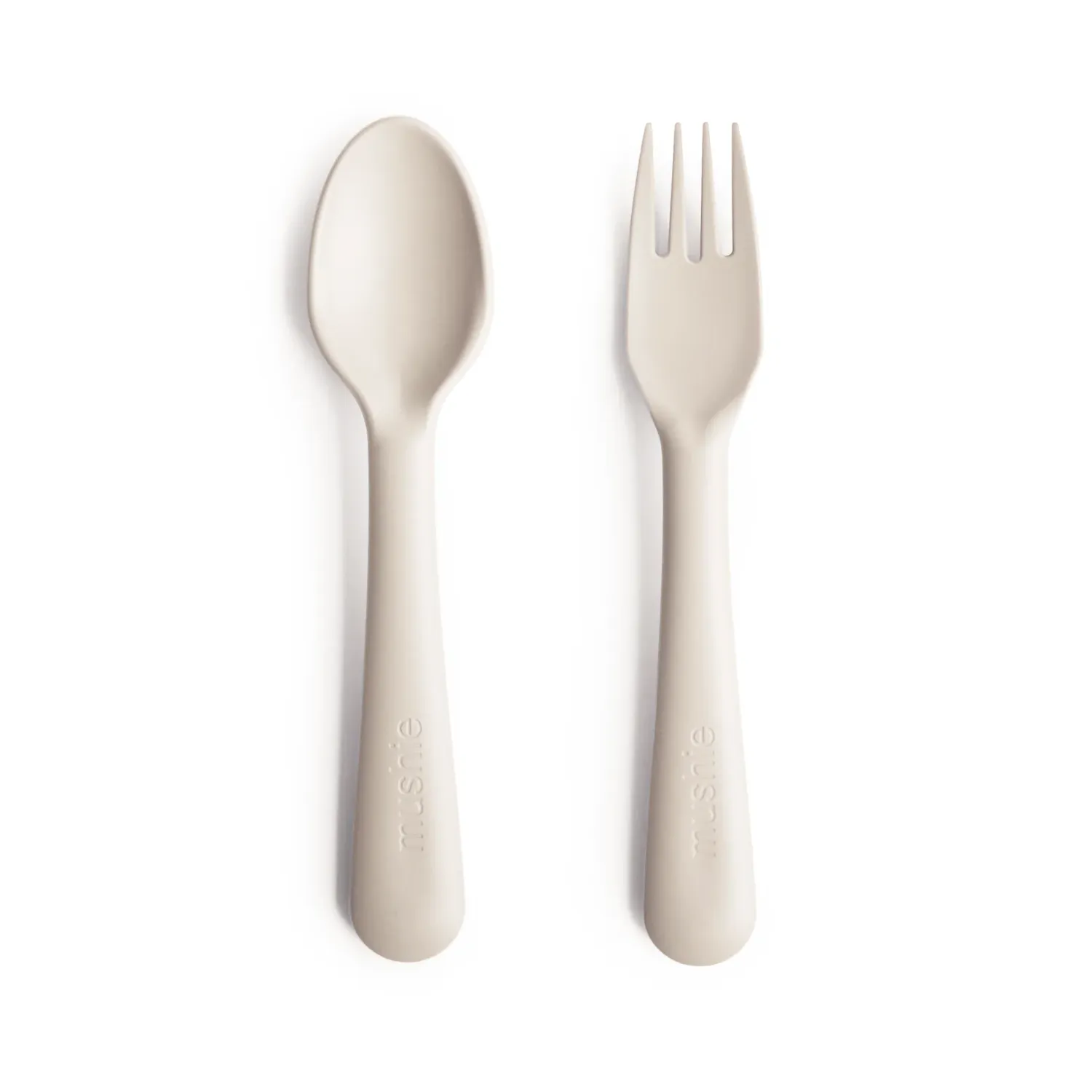 Mushie Fork/Spoon Ivory