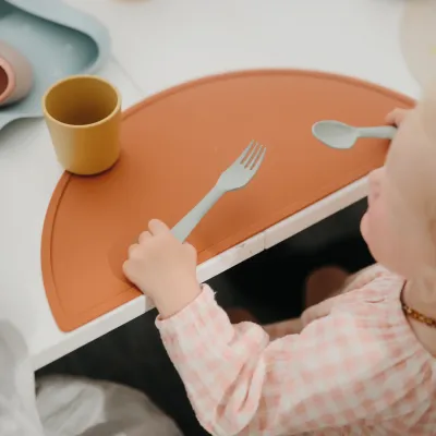 Mushie Fork/Spoon Soft Lilac