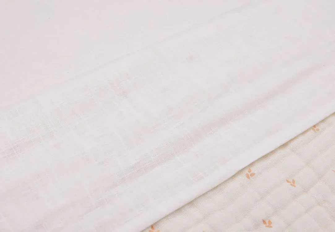 Slub Wieg Laken ivory