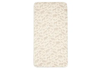Jersey Hoeslaken Ledikant Animals Nougat