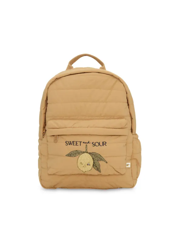 Juno Quilted Backpack Tobbaco Brown
