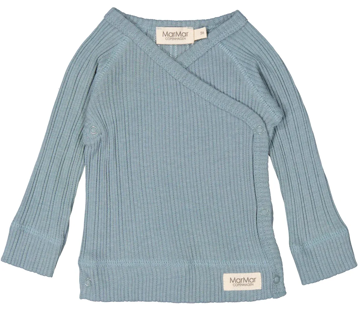 Tut Rib Wrap Top blue
