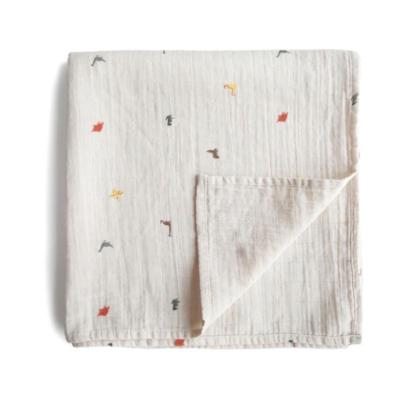 Mushie Swaddle Dino