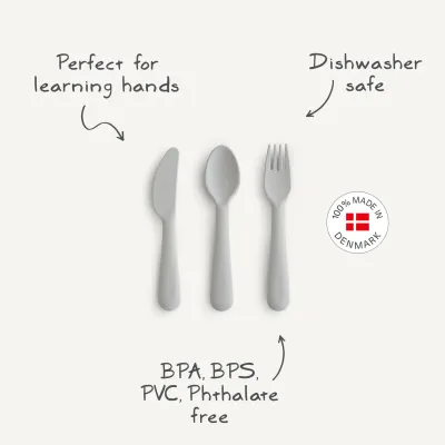 Mushie Cutlery Set Cloud